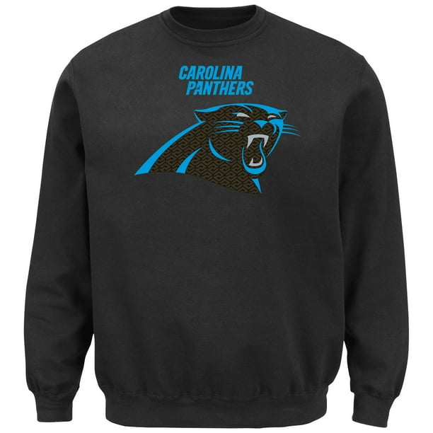 Black Carolina Panthers Split Graphic Crew Neck Sweater Mens
